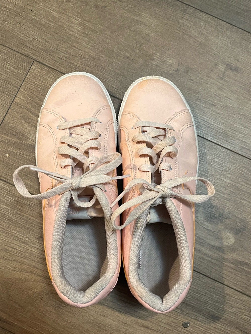 Nike Women's Pale Pink Lace-Up Sneakers